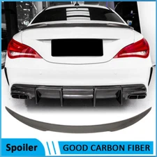REAL CARBON Rear Trunk Spoiler Lid Wing For Mercedes-Benz W117 C117 CLA45 