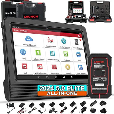 2024 LAUNCH X431 V 5.0 Pro Elite Bidirectional Car Diagnostic Scanner ECU Coding