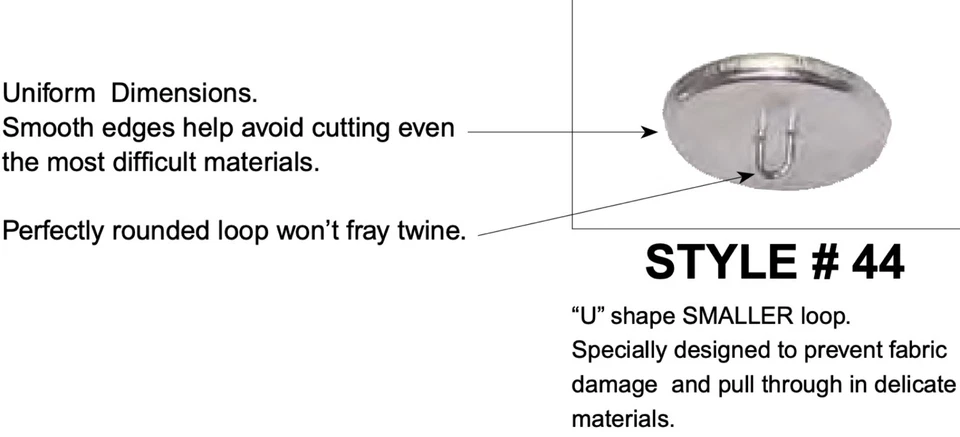 22 ct. Osborne WCM6044WSS Button-Wire Eyes #44 & Soft Shell-Size 60: 1-1/2" dia - Image 4 of 4