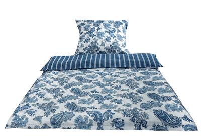 1x Zucchi Perkal-Bettwäsche Corso Como v.B1 155x220cm v.B1 (blau)