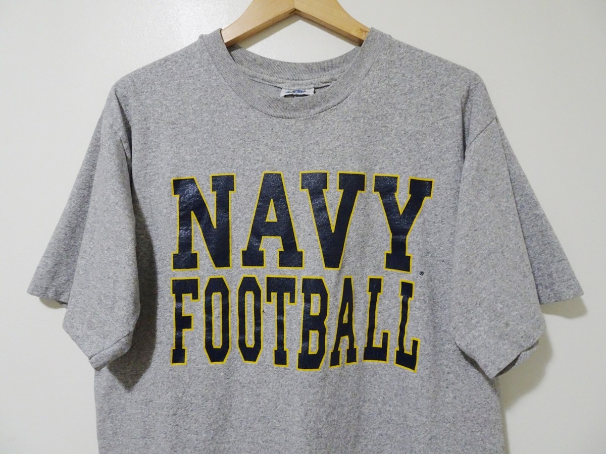 L/XL Vtg 90s Navy Football Midshipmen USNA Single Stitch USA
