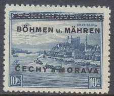 Germany Occupation Bohemia - Czech 1939 (Mi 19) WWII War Era MNH