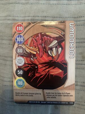爆丸　カード　BSC BAC BBC Bakugan Battle Brawlers Lockdown Metal Magnetic Gate Card - BA213