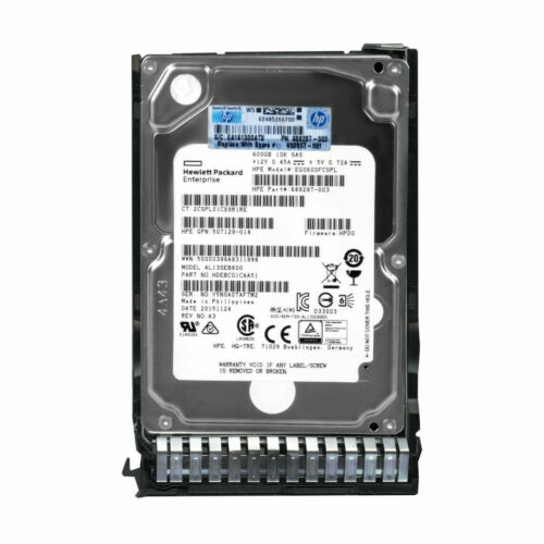 HP 600-GB 689287-003 10K RPM SAS 6Gbps 2.5" 2 Port HDD EG0600FCSPL 581286-B21 - Picture 2 of 2
