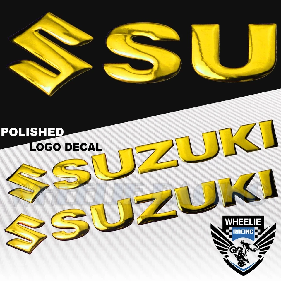 2-ТОННАЯ ХРОМИРОВАННАЯ ЗОЛОТАЯ ПРОФЕССИОНАЛЬНАЯ НАКЛАДКА НА ТОПЛИВНЫЙ БАК + 6-ДЮЙМОВАЯ 3D ЛОГОТИП SUZUKI + НАКЛЕЙКА С ЭМБЛЕМОЙ GSXR - Изображение 4 из 4