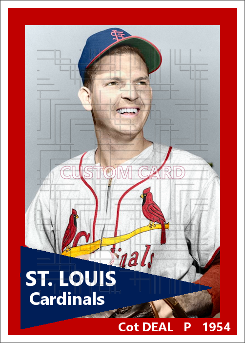 Cot Deal 1954 St. Louis Cardinals 2.5 x 3.5 custom card (blank back