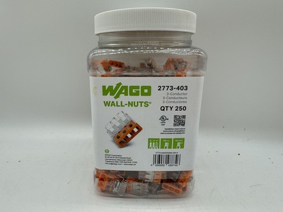 WAGO 2773-403 Compact Pushwire Connector - 3 Conductor - 250 Pack