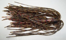 5 Custom Made D&J Lures Silicone Skirts(Olive Pumpkin/Red BW)Bass Fishing-"NEW"