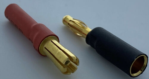 No Wires: 5.5MM to 4MM Male/Female Bullet Plug Adapter for Lipo Battery / ESC - Picture 1 of 3