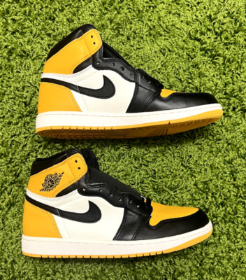 Nike Air Jordan 1 Retro High OG Taxi Yellow Toe (555088-711) Mens Size 10.5