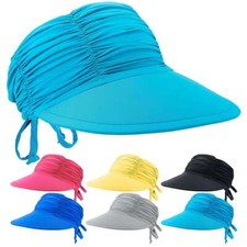 Summer Women Sun Visor Hat Golf Tennis Beach Baseball Ruffled Cap Adjustable