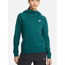 Nike NSW Club Funnel Neck Hoodie Sweatshirt Athletic Teal Blue Size Small