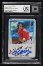 BAS 2011 Bowman Draft Prospects Kolten Wong #BDPP91 BGS Authentic Auto 0q3