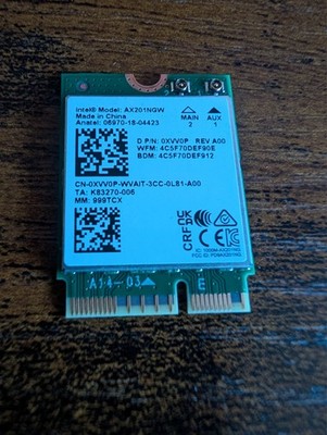 Intel Wi-Fi 6 AX201 M.2 2230 Module (AX201NGW)