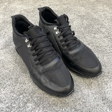 Mallet London Black Trainers Size 11 Luxury Designer Sneakers Lace Up Mens