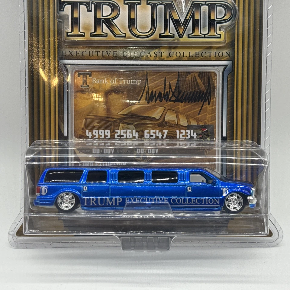 Maisto Donald Trump Excutive Collection Ford Excursion 2006 1/64 diecast azul Foto 2 de 4