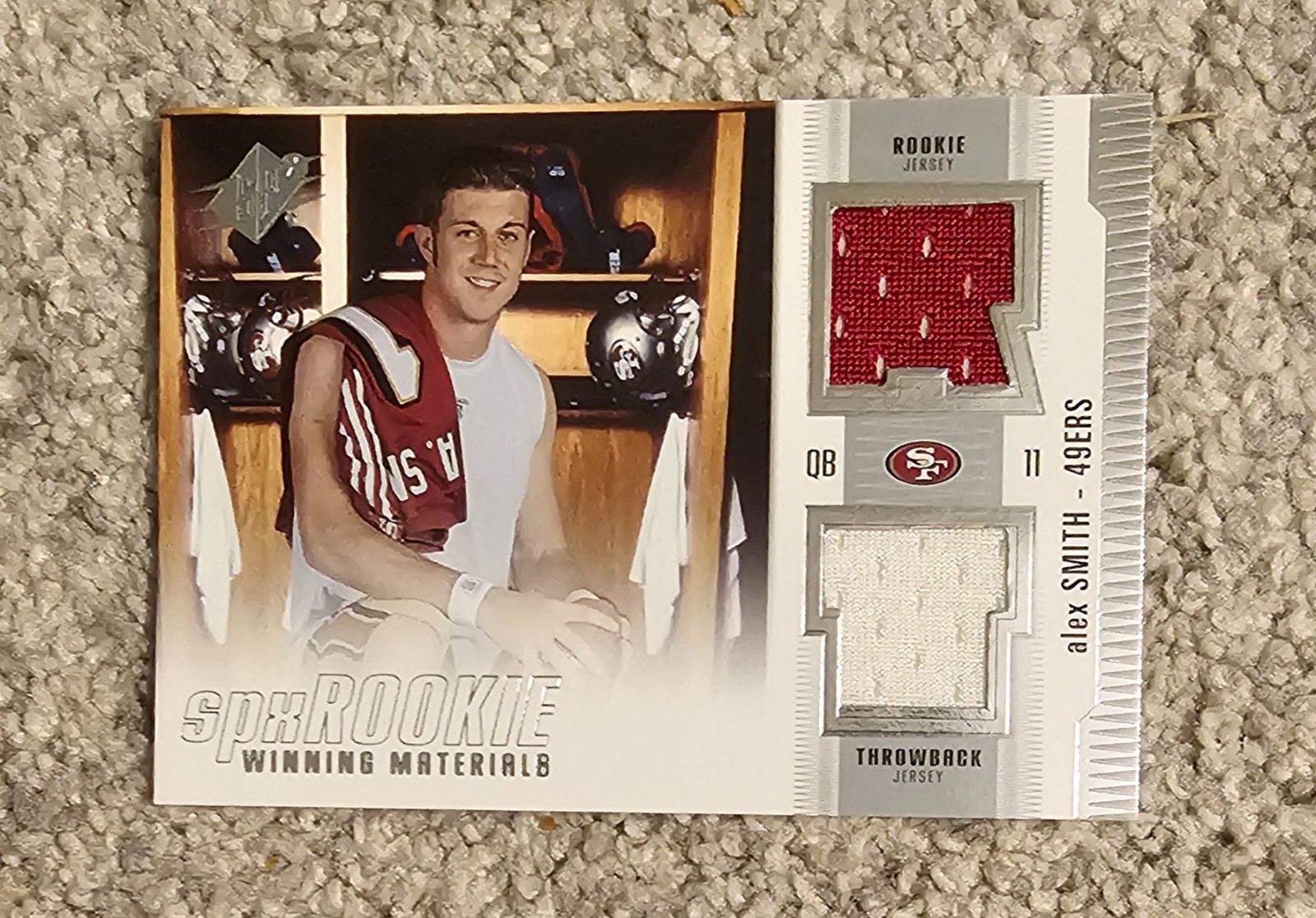 Alex Smith SPx Rookie Winning Materials #AS Base