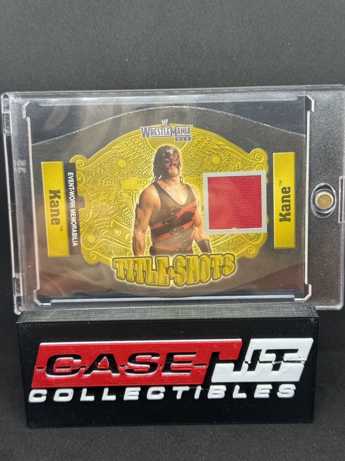2003 Fleer Wrestlemania XIX - Title Shots Relics Kane (MEM) D89