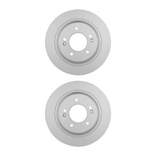 2 Bremsscheiben voll Ø 76 mm 10 mm HELLA passend für u.a. HYUNDAI KONA