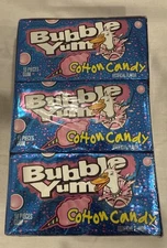 BUBBLE YUM Cotton Candy Flavored Chewy, Bubble Gum Packs 12 Packs 12/26