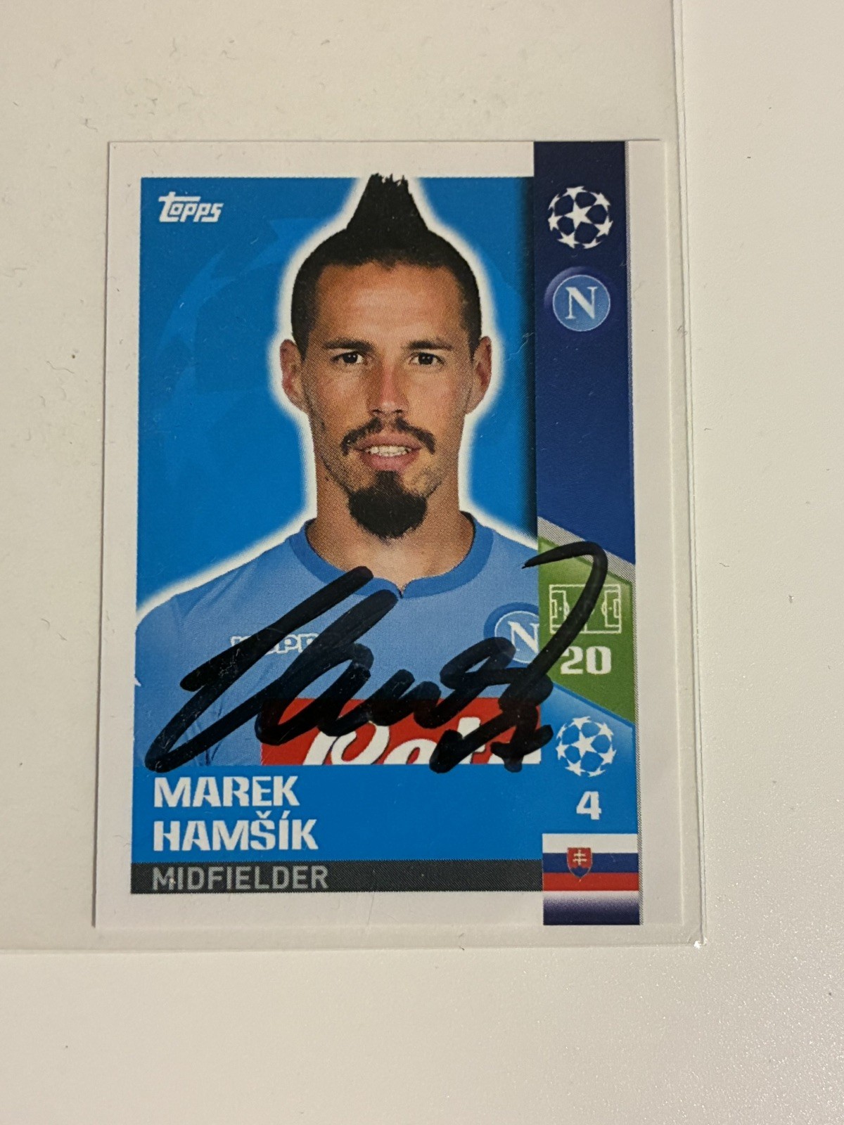 Marek Hamsik Autograph Panini Champions League Sticker Signed Slovakia Naples