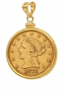 14k gold filled coin  bezel for GOLD COIN  2.5 Liberty head ( BEZEL ONLY )