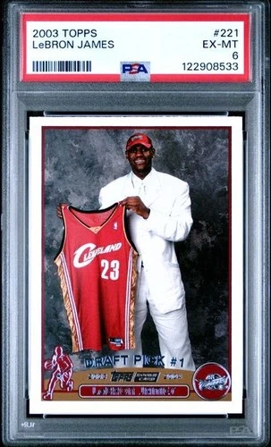 2003 Topps LeBron James #221 PSA 6 EX-MT
