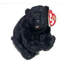 Ty Beanie Baby Cinders The Black Bear NWT 2000 Original Retired Plush Animal