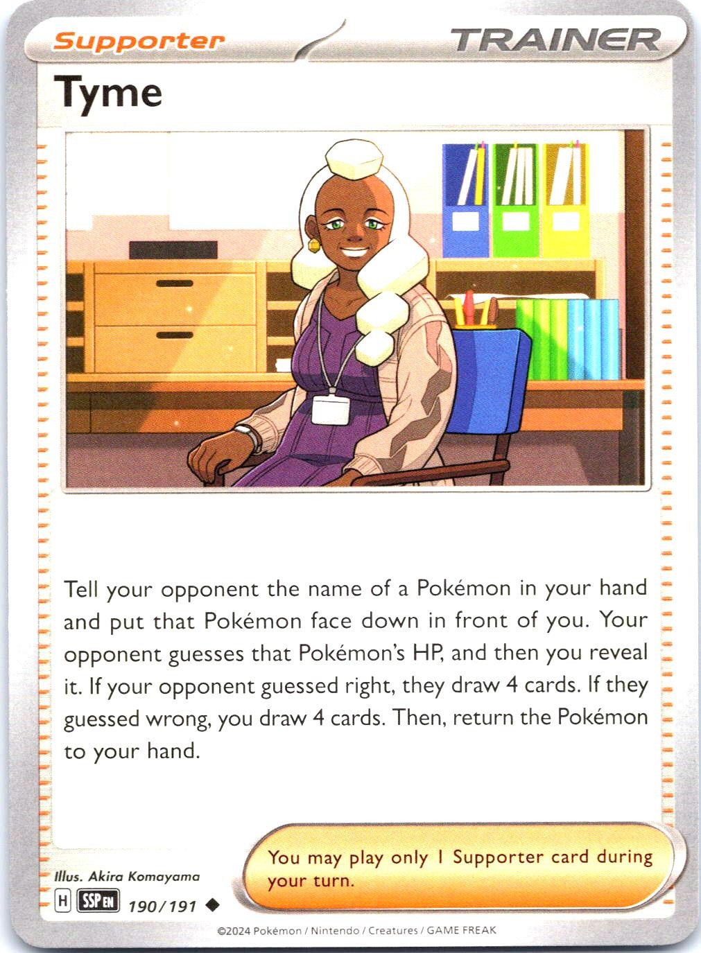 TYME 190/191 UNCOMMON SURGING SPARKS POKEMON NM/M