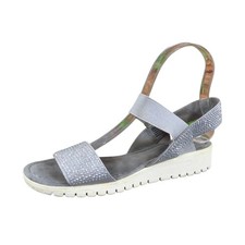 Yellow Box Jossie Women Wedge Sandals Size 6 Casual Comfort Gray Rhinestone