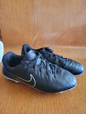 Nike Kids' Tiempo Legend 10 Club soccer cleats Size 4Y Blk/Silver/blue