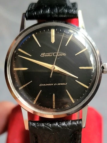 Vintage Seiko Crown 21J SS Hand Winding Japan Mens Watch
