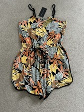 New Look Tropical Floral Playsuit UK 10