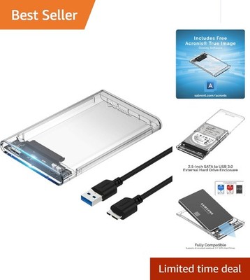 Compact 2.5'''' SATA to USB 3.0 Tool-Free Enclosure - Plug & Play Convenience