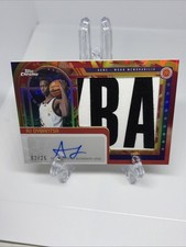 AJ Dybantsa Topps Chrome McDonalds Golden Patch Auto Game Worn Nameplate /25 RPA