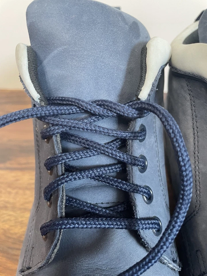 Botas para mujer SAS Gretchen talla 9 Chukka delgadas de cuero azul con encaje antideslizantes Foto 4 de 4