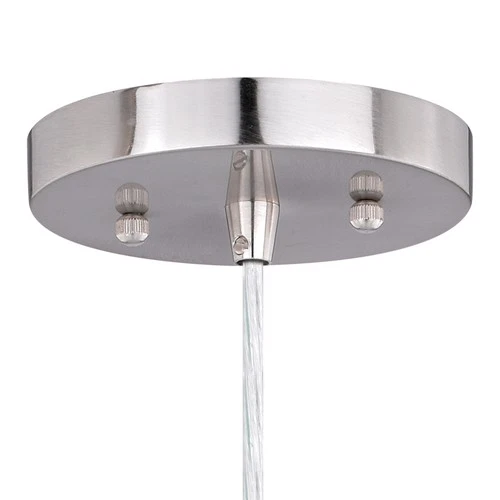 Vaxcel Lighting P0271 Nickel Isley Single Light 5"W Pendant With A Glass Shade - Picture 2 of 8