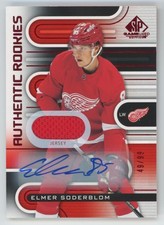 2022-23 SP Game Used Red Auto Rookie Jersey /99 Elmer Soderblom  Detroit Red