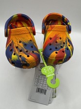 Crocs Toddler Classic Marbled Clog Orange Red Blue Yellow Size C4 206838-83B NWT