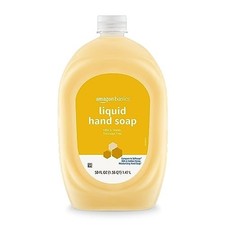 Amazon Basics Liquid Hand Soap Refill, Milk and Honey Scent, Triclosan-Free