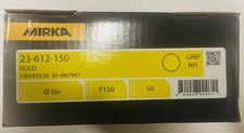 Mirka 23-612-150 Gold 5" Hook & Loop Grip Sanding Discs 150 Grit 50/Pack