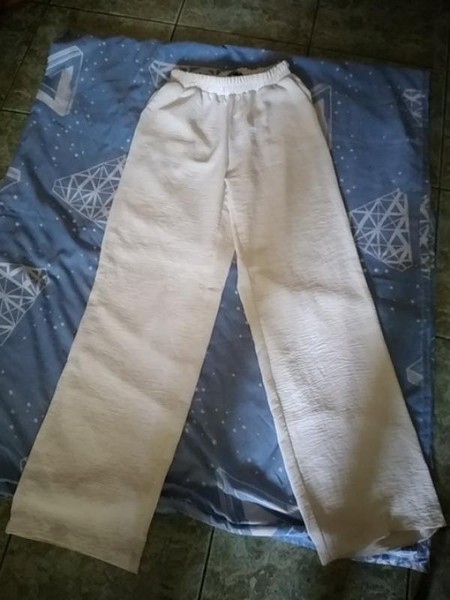Women Farah Trousers White Polyester 36 / S / 44