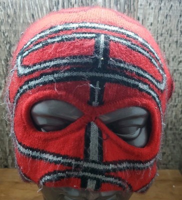 Detroit Red Wings Face Mask Beanie Boy Reebok Face Off Collection Boys Size 8-20