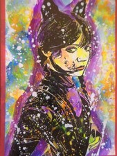 ATC  ACEO   WEDNESDAY ADDAMS  Abstract  Art