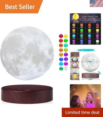 Floating and Spinning in Air Freely with 3D Printing Moon Lamp Has 16 Colors ...
