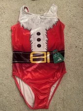 DESTIRA gymnastics Leotard SANTA CLAUS CHRISTMAS Holiday Leo GK Child Large L