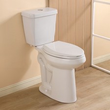 21" Tall Two Piece Toilet Elongated Dual Flush 0.8/1.28GPF w/ Soft Closing Seat