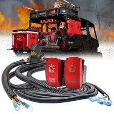 Strobe Lights On/Off Rocker Switch Flash Control Power Wire Harness for Can-Am