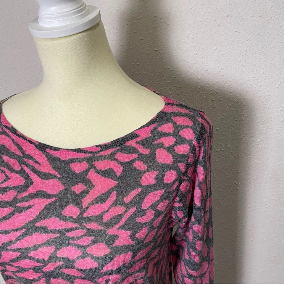 Vestido/túnica suéter ligero con estampado de animales rosa de Nally & Millie para mujer talla S Foto 3 de 4