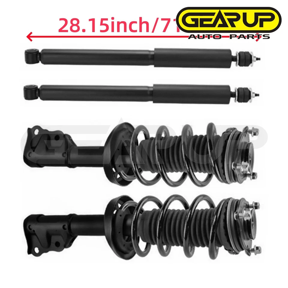 Set(4) Front & Rear Shock Struts Assembly For 2006-2011 Acura CSX Honda Civic - Image 2 of 4